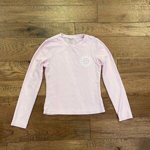 Old Navy Girls Long-Sleeve Swim Rash-guard - Pink Smiley Face Sun - Size M (8)